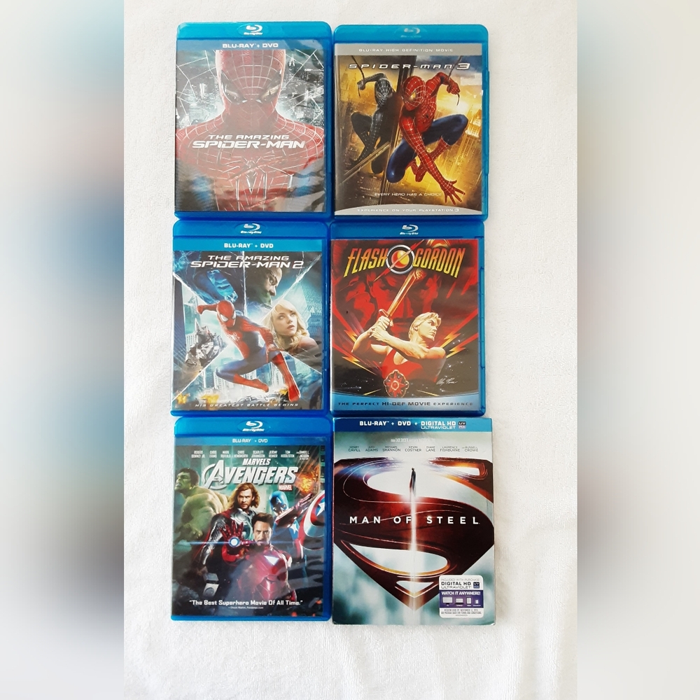 Blu-ray Movie Collection: Superhero and Sci-Fi Lot Of 6